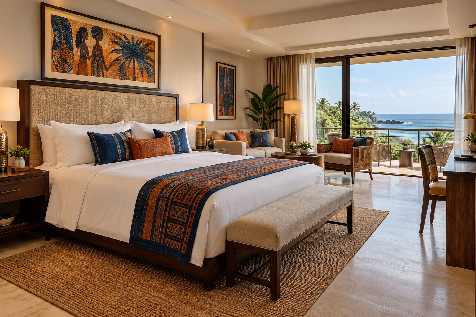Fictional Ocean King guest room